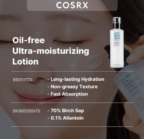 COSRX OIL FREE LOTION 100ML - Image 3