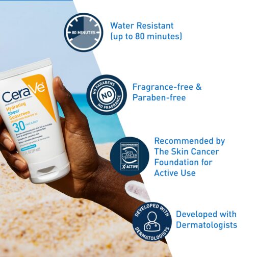 CERAVE HYDRATING SHEER SUNSCREEN SPF30 - Image 3
