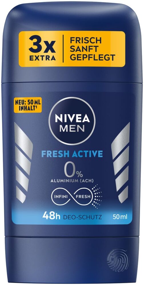 NIVEA DEO STICK FRESH ACTIVE 48H 50ML - Image 4