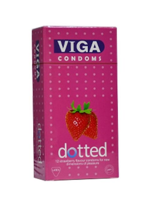 Viga Condom Dotted Strawberry 3S - Image 2