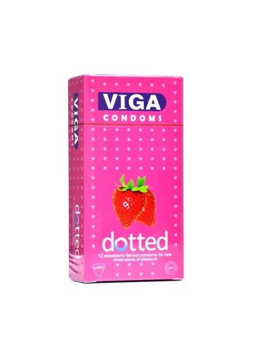 Viga Condom Dotted Strawberry 3S