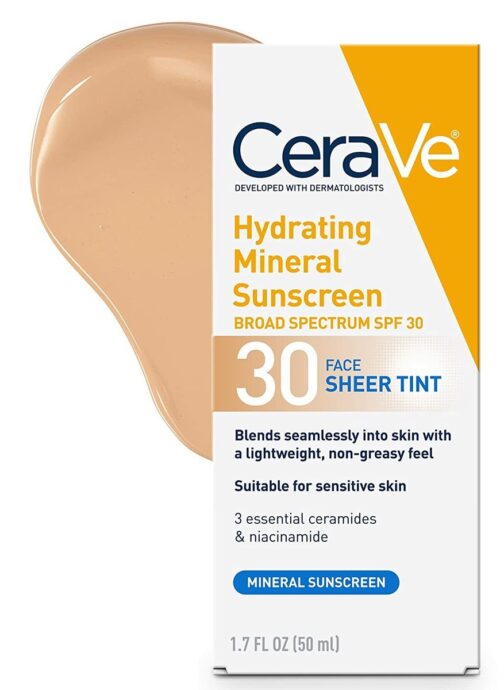 CERAVE HYDRATING MINERAL SUNSCREEN 30 FACE SHEER TINT 50ML - Image 3