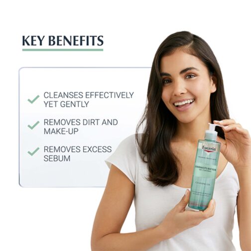 EUCERIN DERMO PURIFYER OIL CONTRO CLEANSING GEL 200ML - Image 4