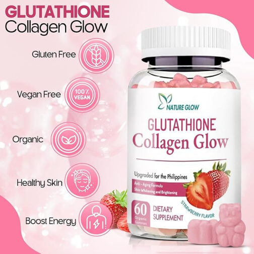 NATUREGLOW GLUTATHIONE STRAWBERRY GUMMIES 60S - Image 2