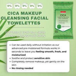 PUREDERM CICA MAKE-UP CLEANSING FACIAL TOWELETTES 30S