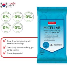 PUREDERM MICELLAR MAKE-UP CLEANSING FACIAL TOWELETTES 30S